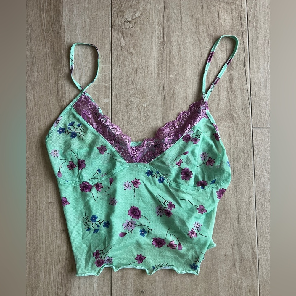 Motel rocks mesh Lacey crop top
